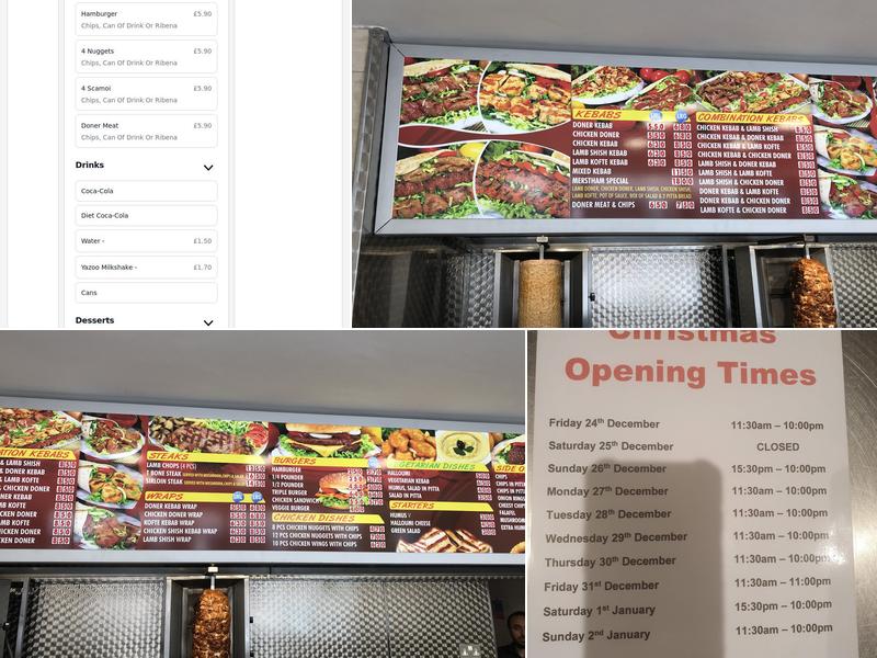 Merstham Kebab House THE ORIGINAL Menu