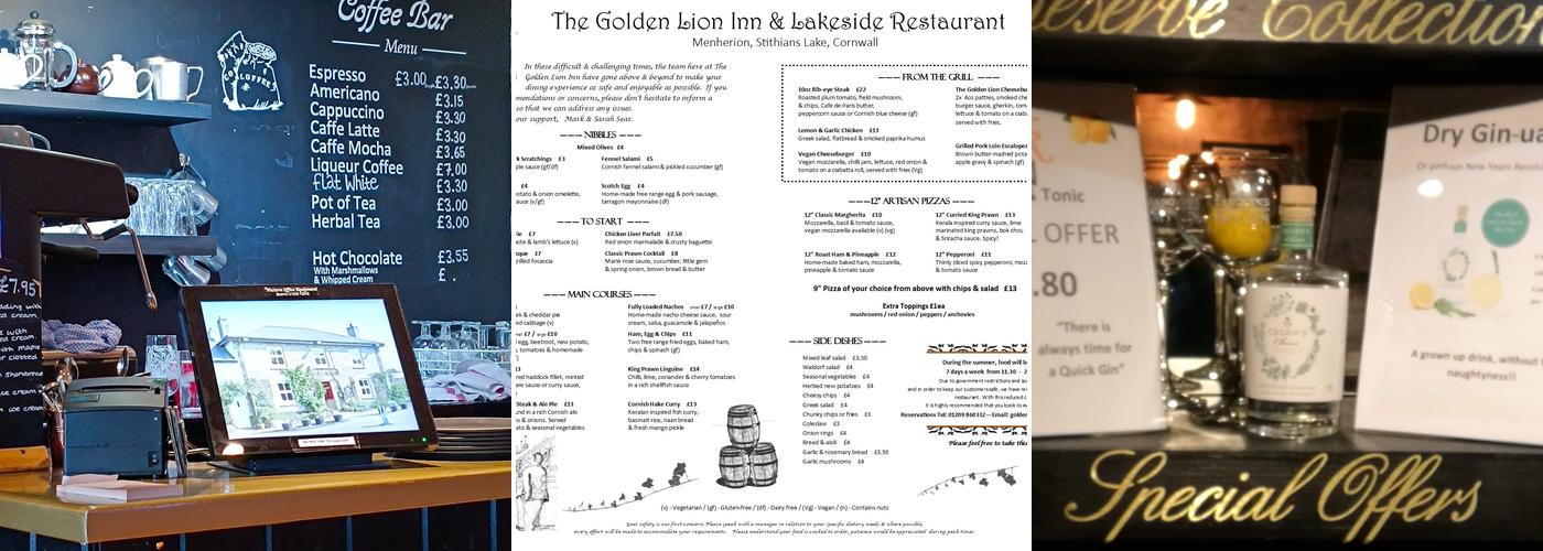 The Golden Lion Inn Menu