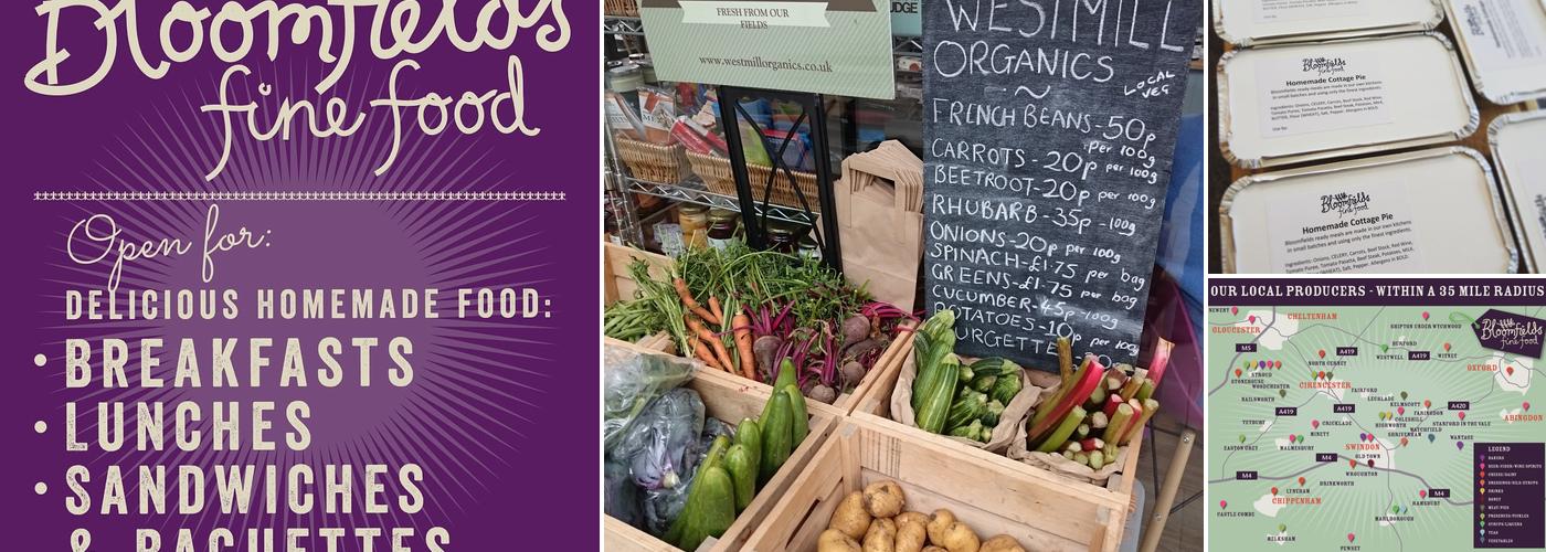 Bloomfields fine food, Shrivenham Menu