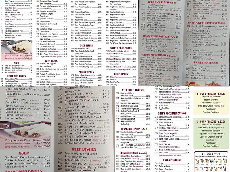 GQ Chinese Takeaway Menu