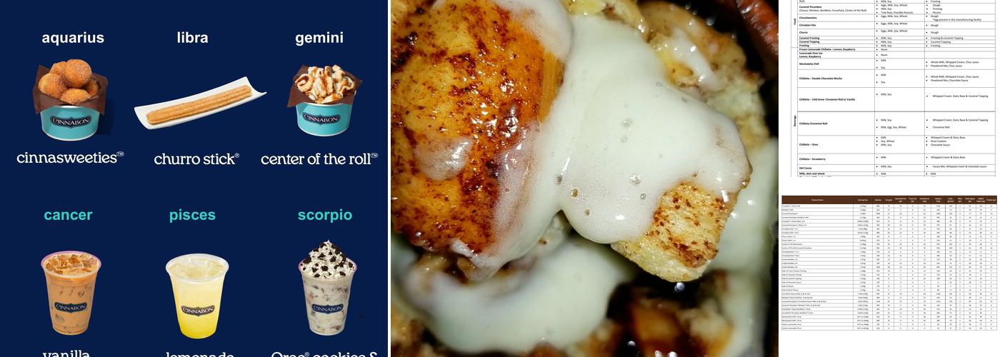 Cinnabon Menu