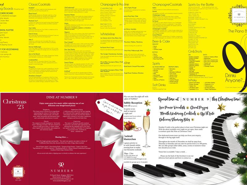 Number 9 The Piano Bar (Urban9) Menu