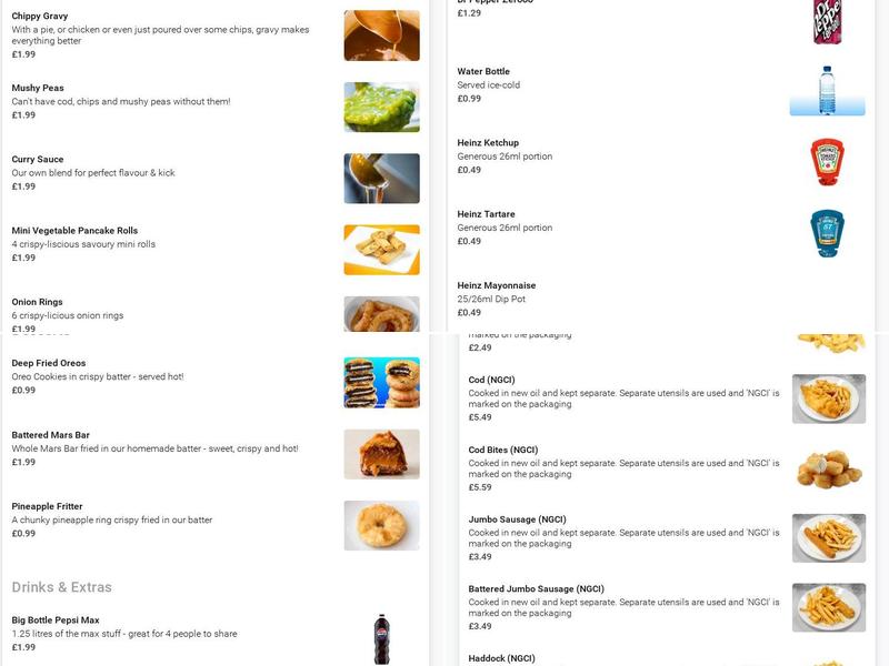 Fish & Chips on Thames Avenue Menu