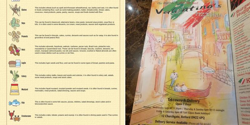 Valentino's Pizzeria Menu