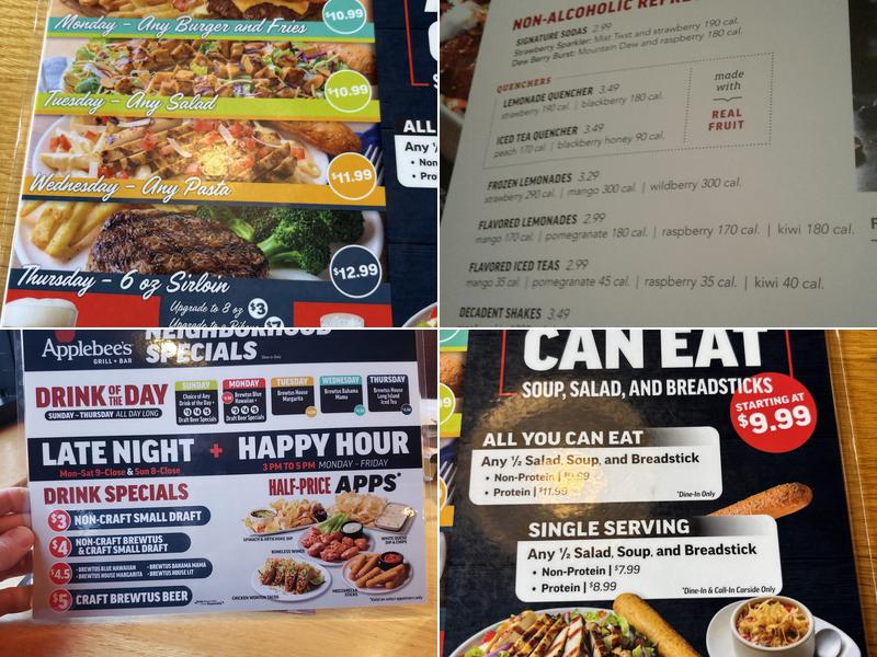 Applebee's Grill + Bar Menu