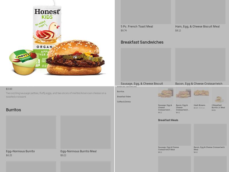 Burger King Menu
