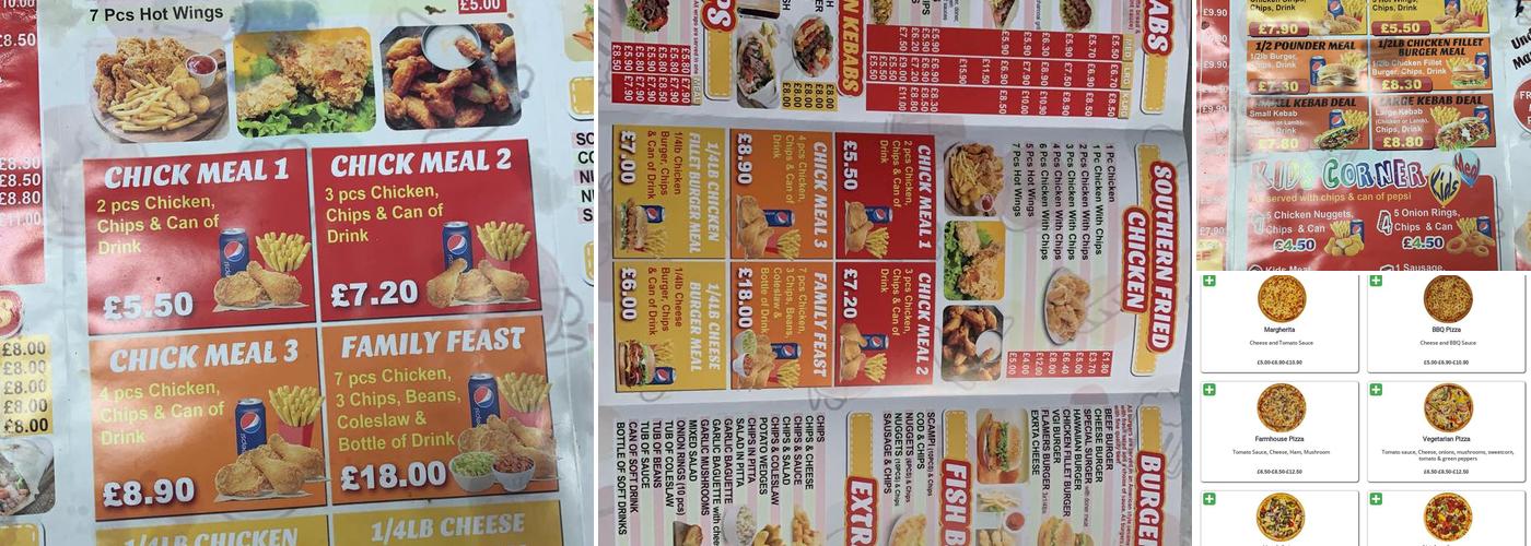 FLamers Rhymney Menu