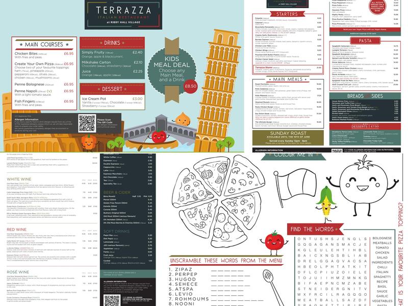 Terrazza at Ribby Hall Village Menu