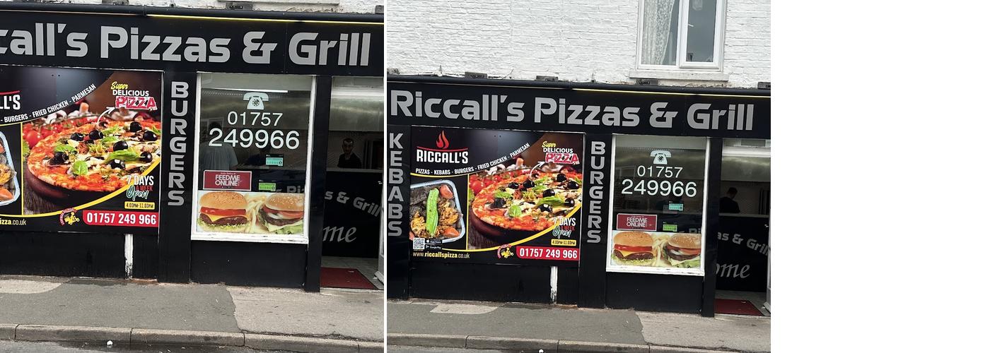 Riccall’s Pizza & Grill Menu