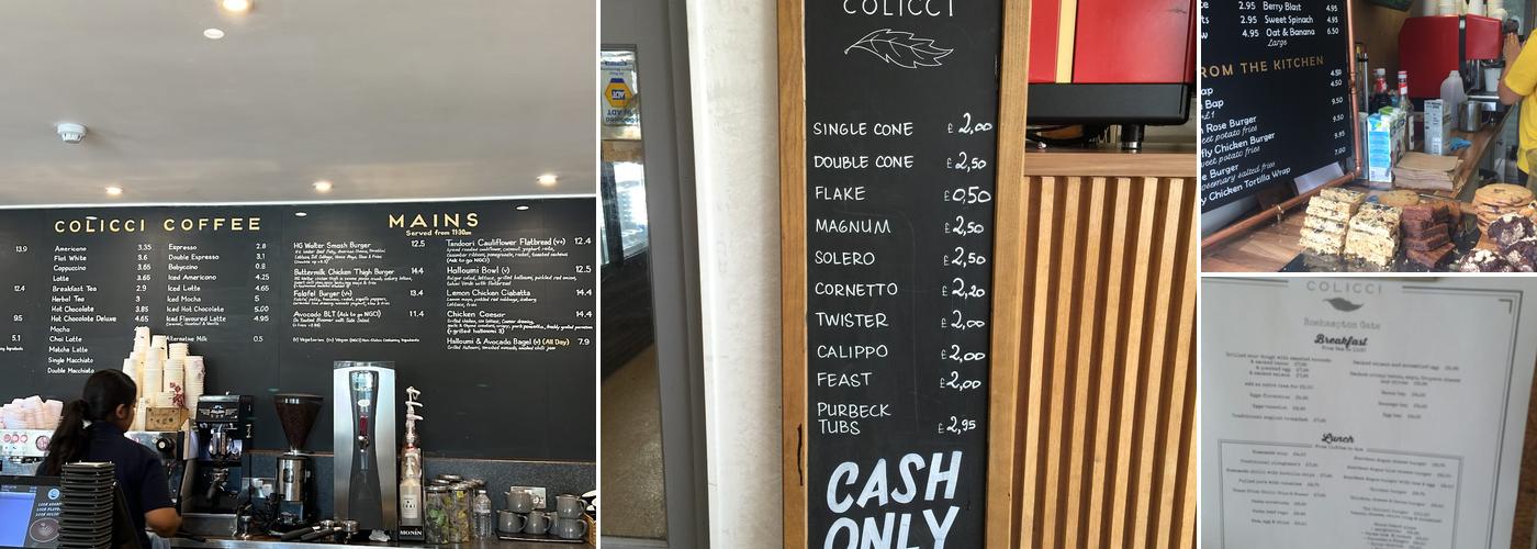 Colicci Roehampton Gate Café Menu