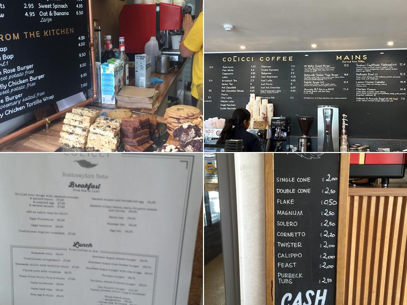 Colicci Roehampton Gate Café Menu