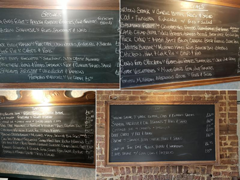 The New Inn Ham Common Menu