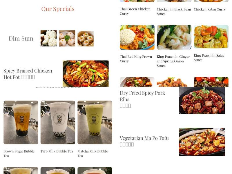 Mr Panda London - Bubble Tea & Kitchen Menu