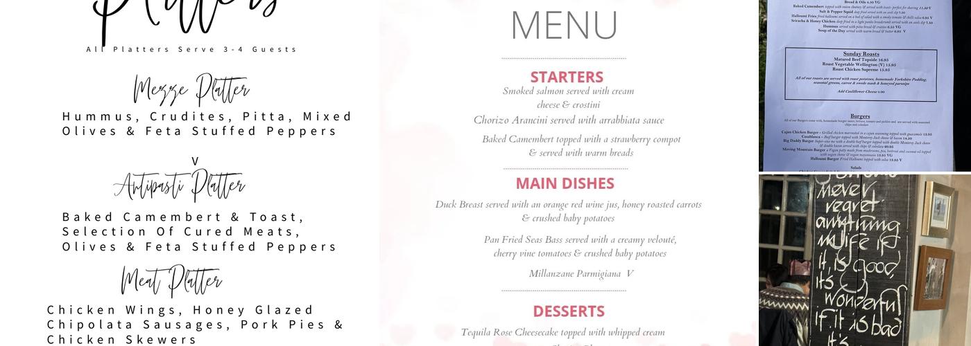 The Rose and Crown Menu