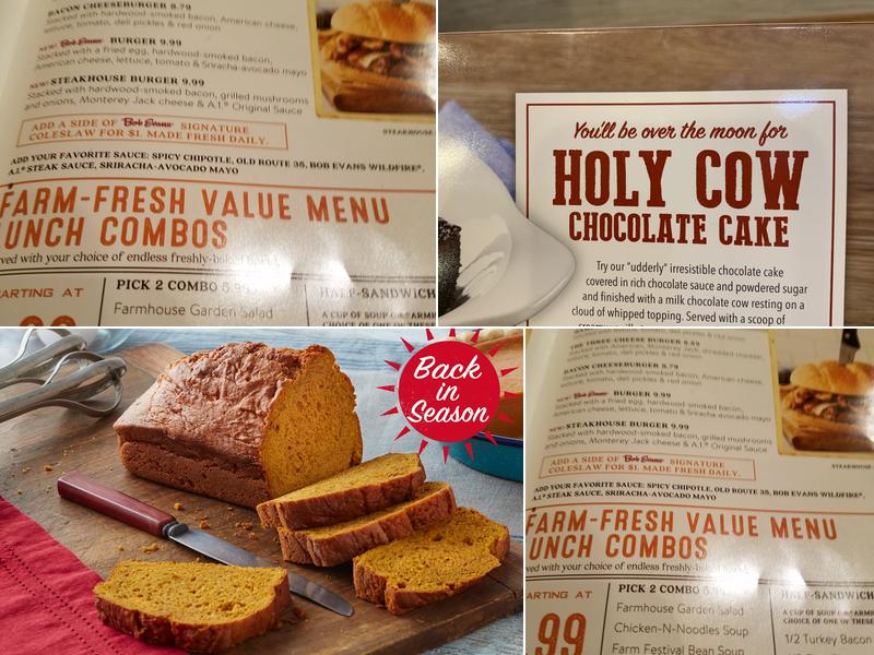 Bob Evans Menu