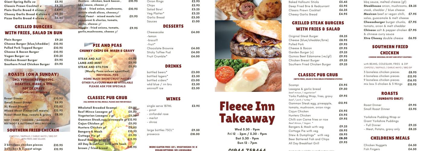 The Fleece Menu