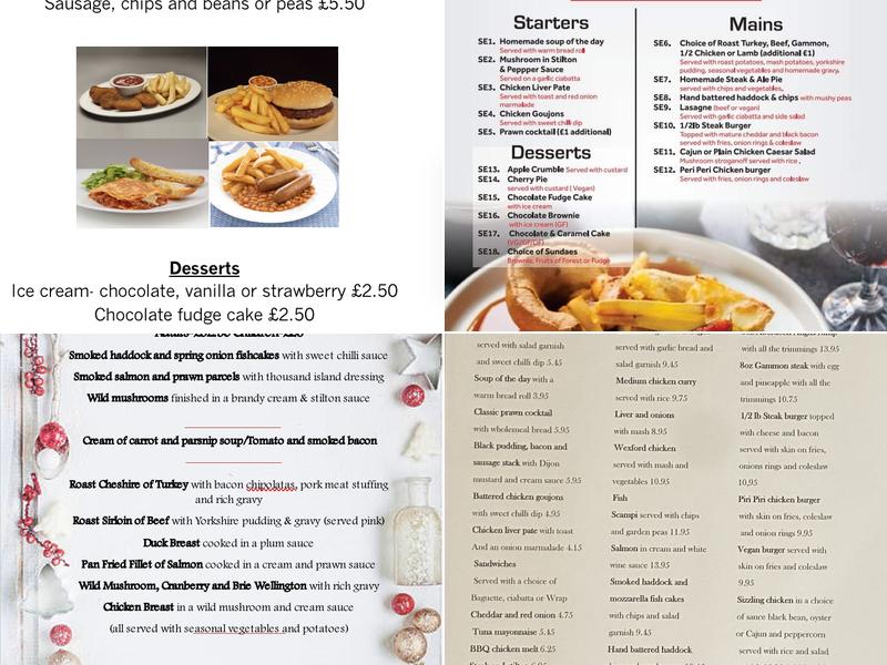 Ye Olde Red Lion Menu