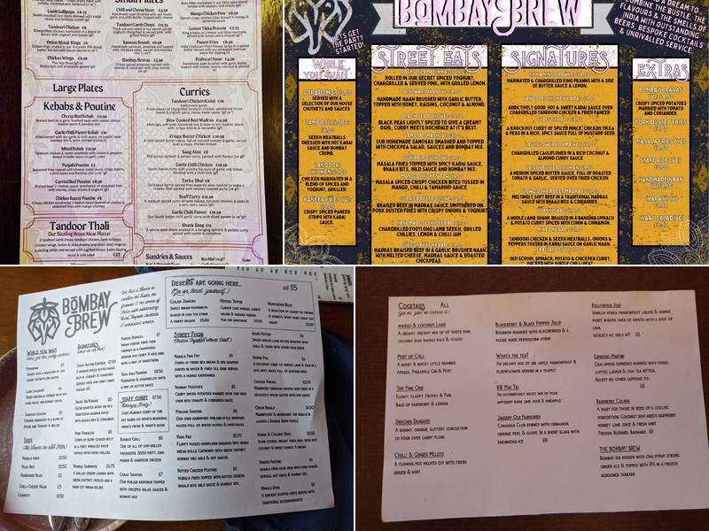 Bombay Brew Menu