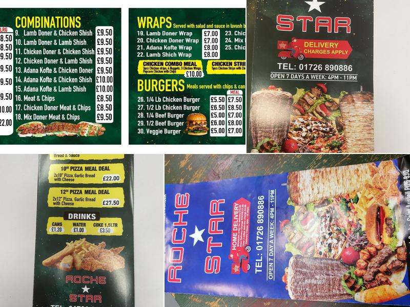 Roche Star Kebab house Menu