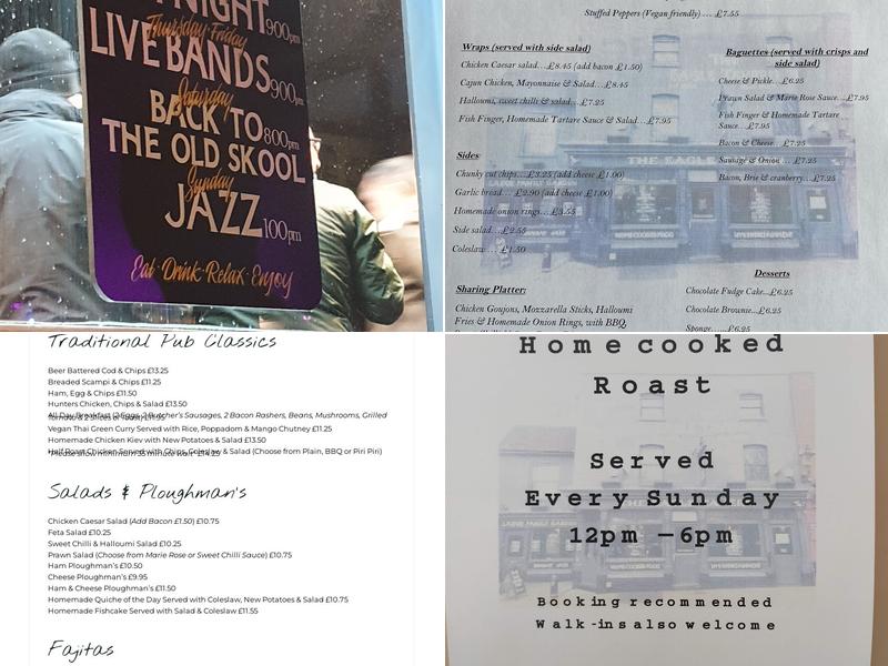 The Eagle Tavern Menu