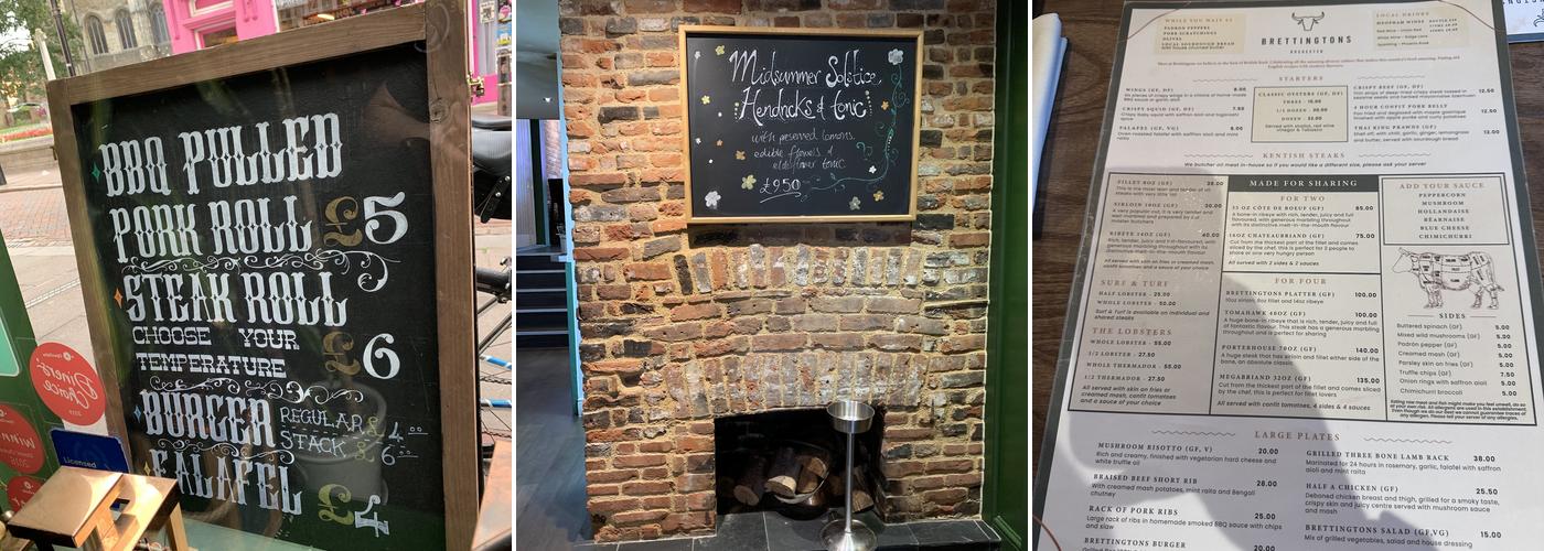 Brettington's Steak and Lobster House Menu