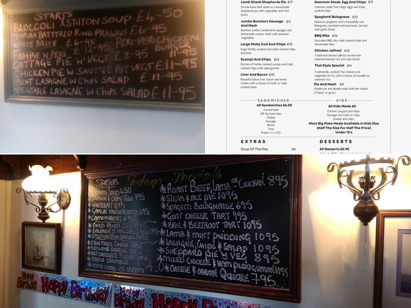 The Ship Tavern Menu