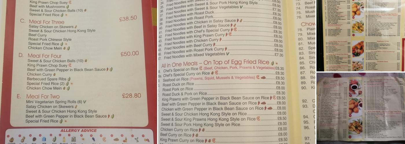 Diamond Garden Menu