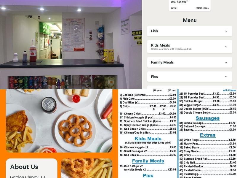 Gordon Chippy Menu
