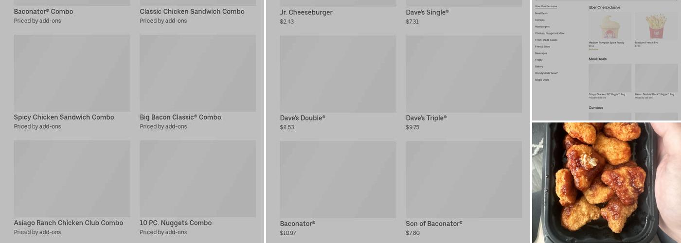 Wendy's Menu