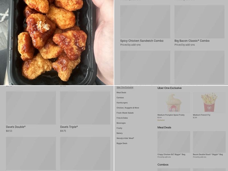 Wendy's Menu