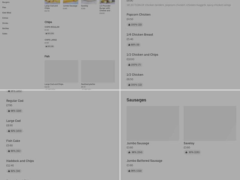 McCoys Frindsbury Menu