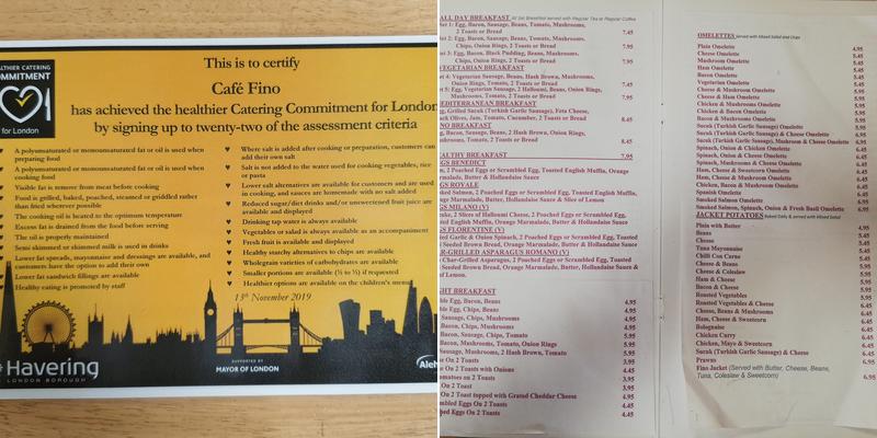 Cafe Fino Menu