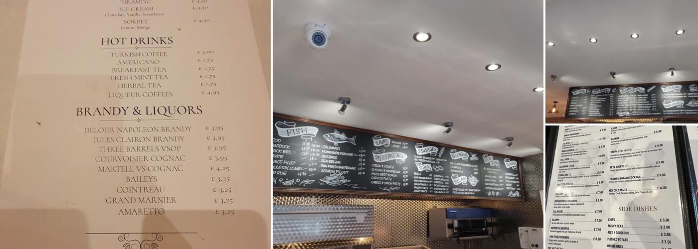 Inco Turkish Restaurant & Fish Bar Menu