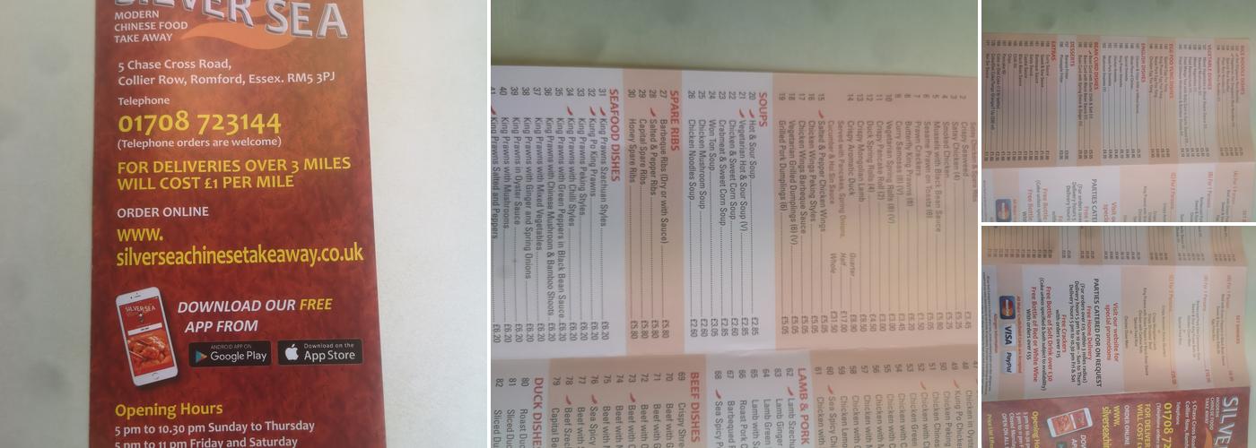 Silver Sea Chinese Take Away Menu