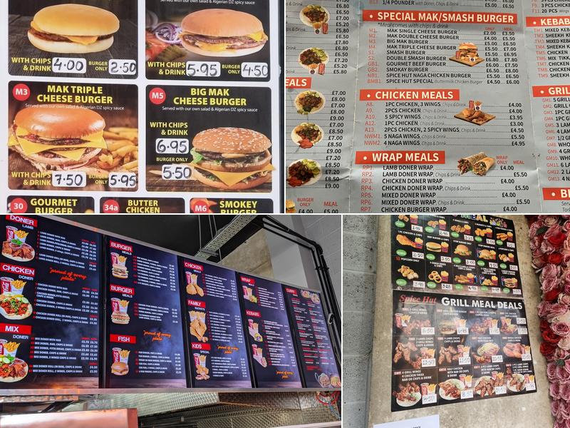 Spice Hut Romford Menu