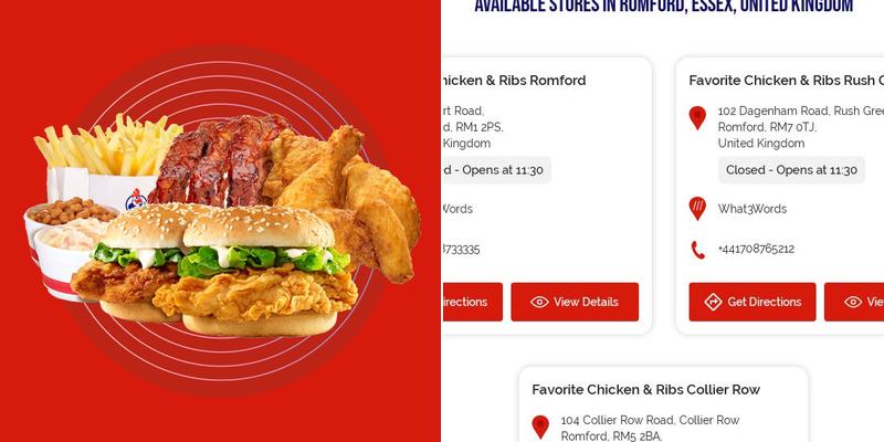 Favorite Chicken & Ribs Collier Row Menu