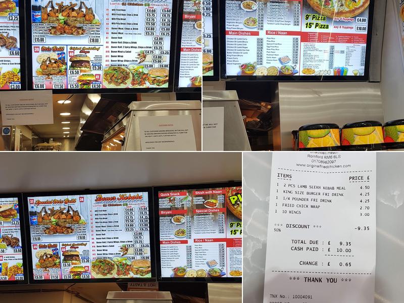 Original Fried Chicken Menu