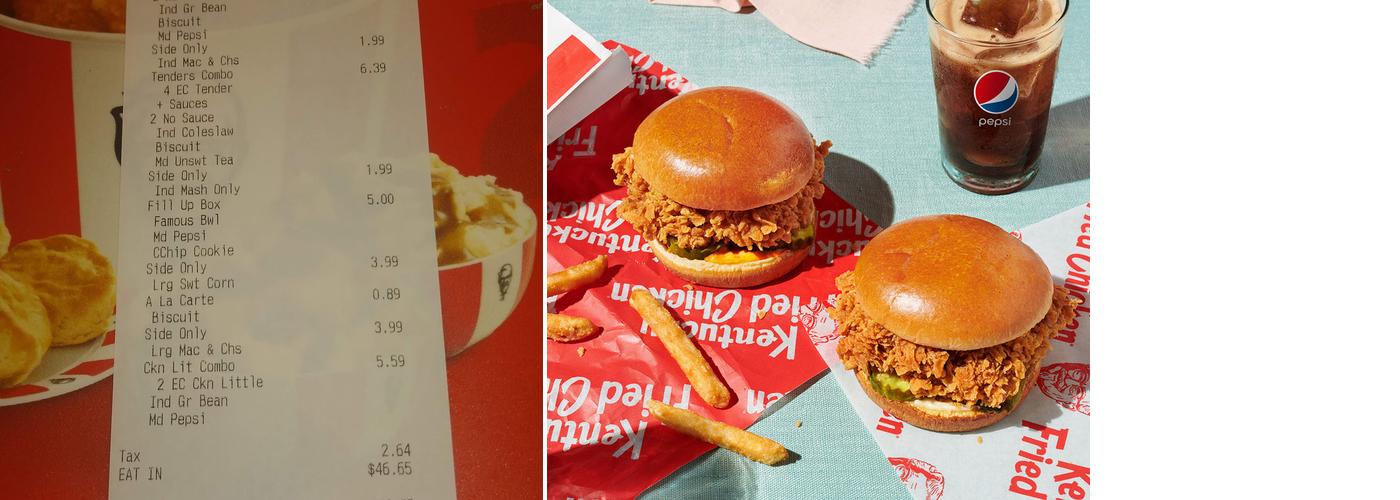KFC Menu