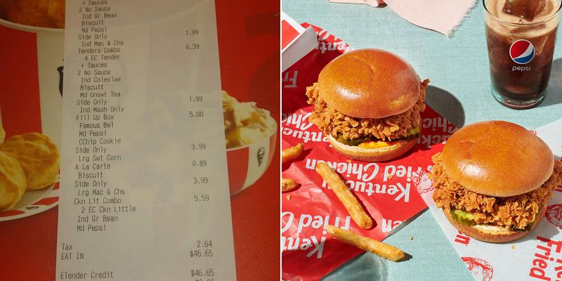KFC Menu