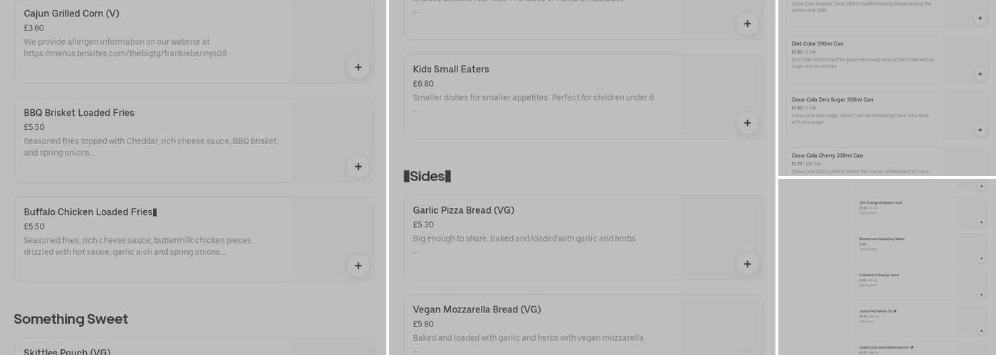 Sam bar and restaurant Menu