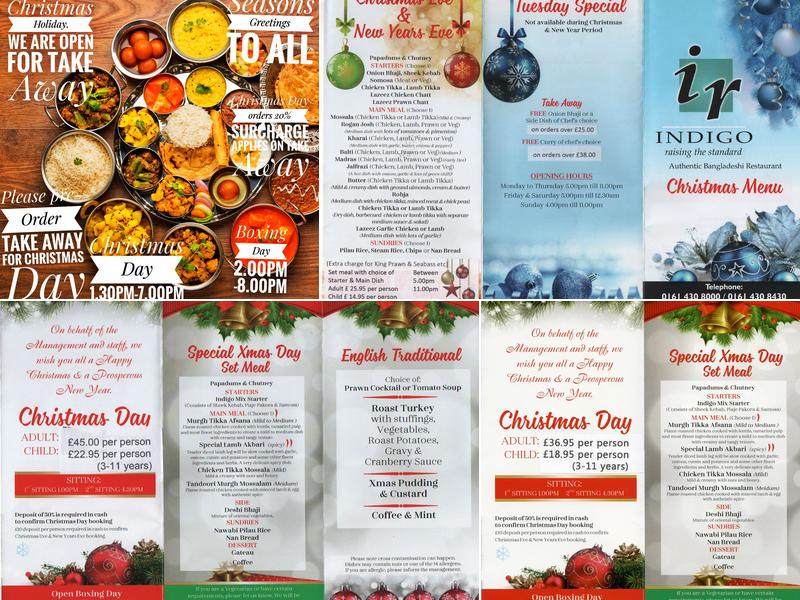 Indigo Restaurant Menu