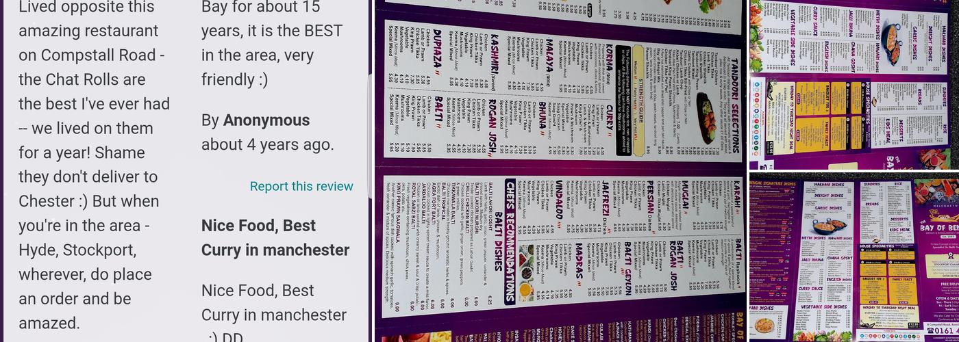 The Bay Of Bengal Menu