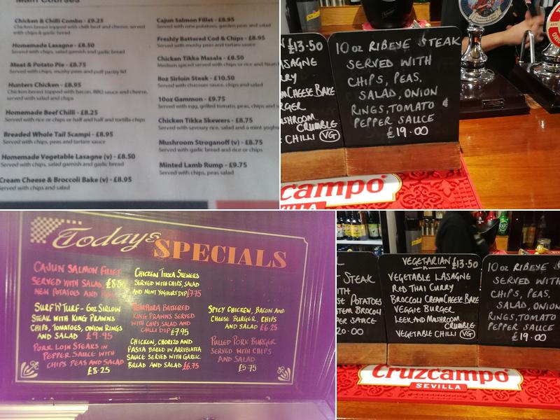 The Chequers Inn Menu