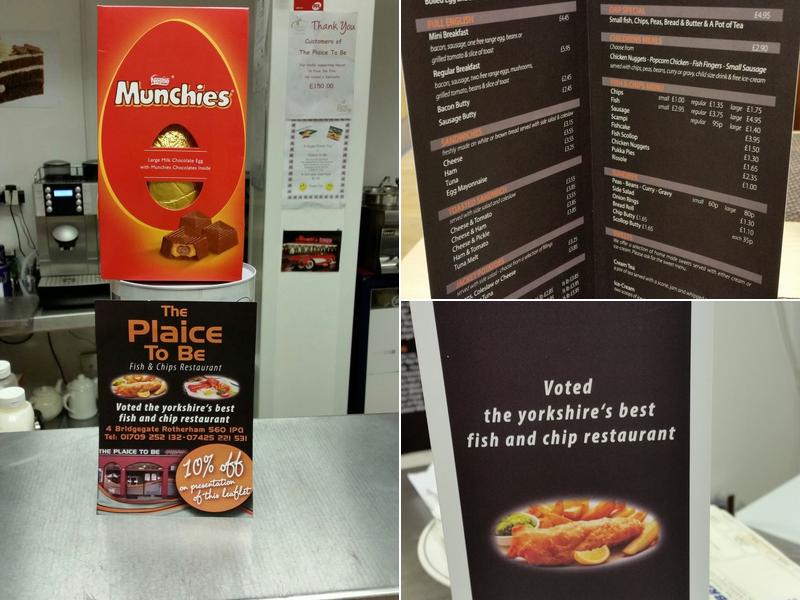 The Plaice To Be Menu