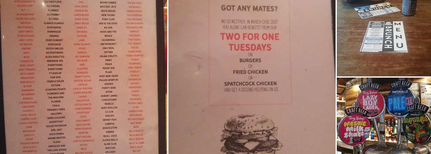 Bungalows & Bears Menu