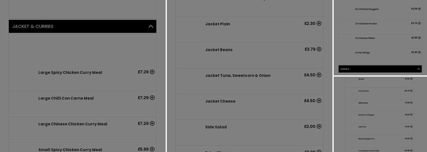 Fiveways Fish Chips & Kebabs Menu