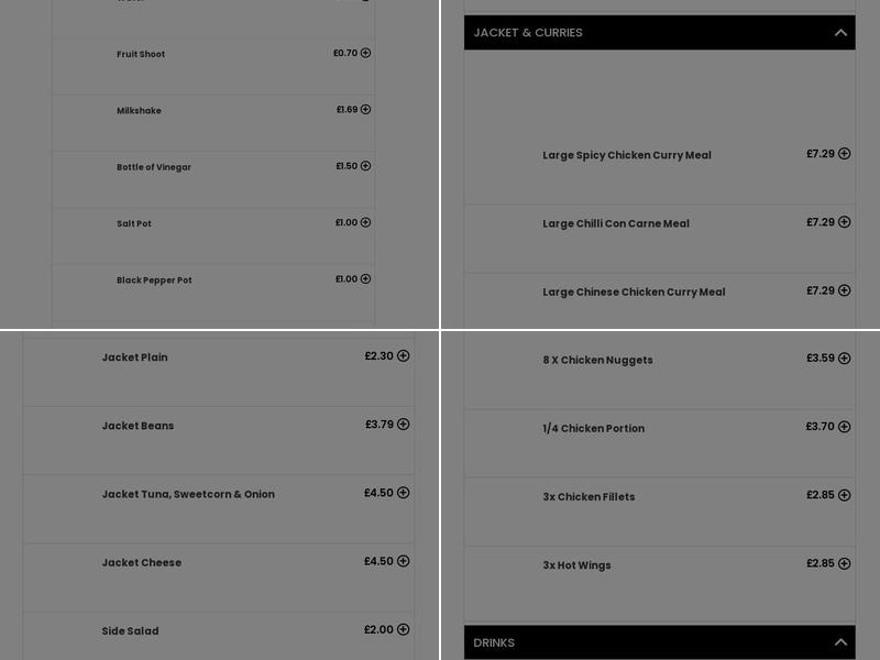 Fiveways Fish Chips & Kebabs Menu