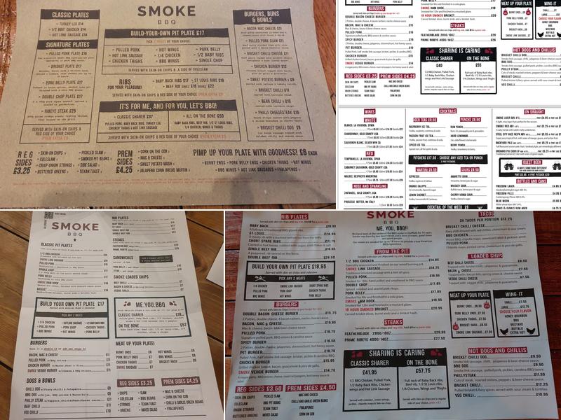 Smoke BBQ Menu