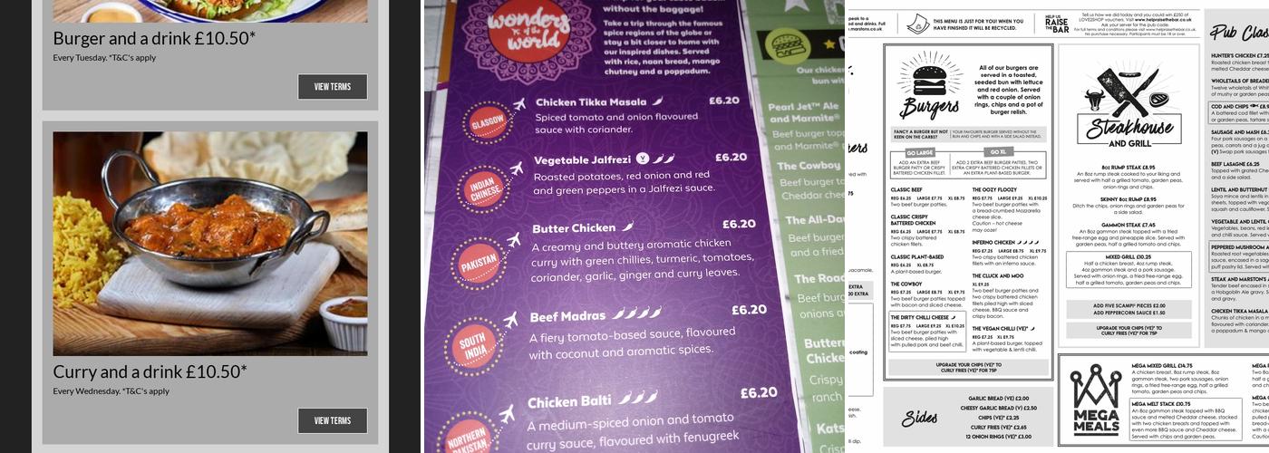 Kimberworth Park Menu