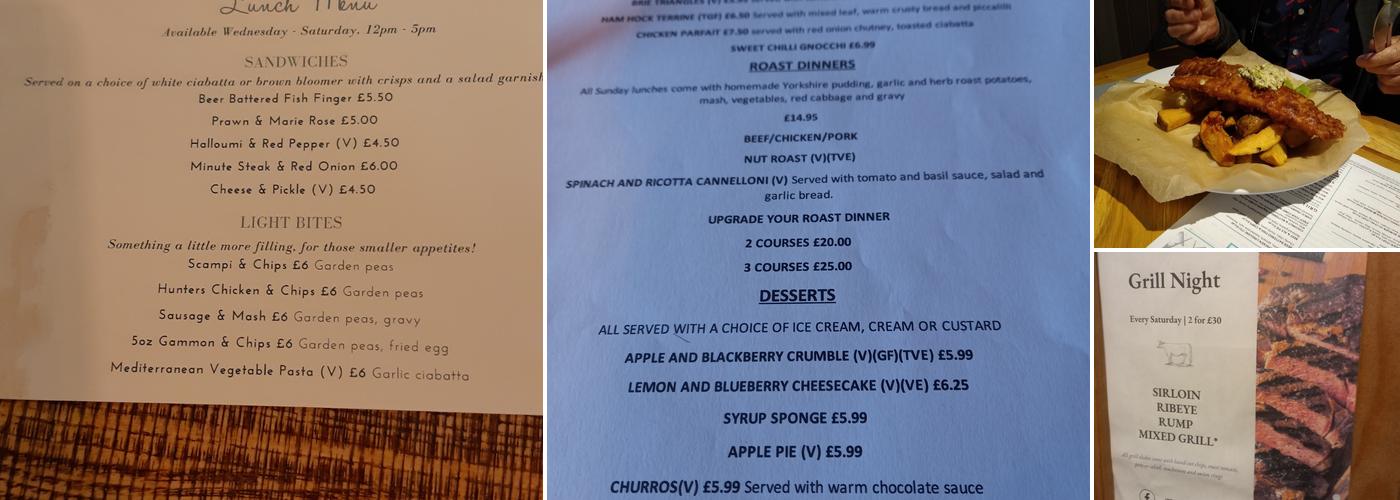 The Masons Arms Menu